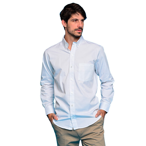 M53CXPA, CAMISA VERONA. Dama/Caballero. Tela suave al tacto. Corte, dama y caballero. Cuello ajustable. Cuello, puño y botones reforzados. Botones en puños. Bies cuadrado. Bolsillo en camisa. Manga larga.