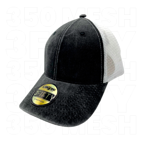 D000350, Gorra Mesh 3FIFTY. Malla de nylon. Ajuste de Velcro. 6 gajos. Ojillo metalizado.