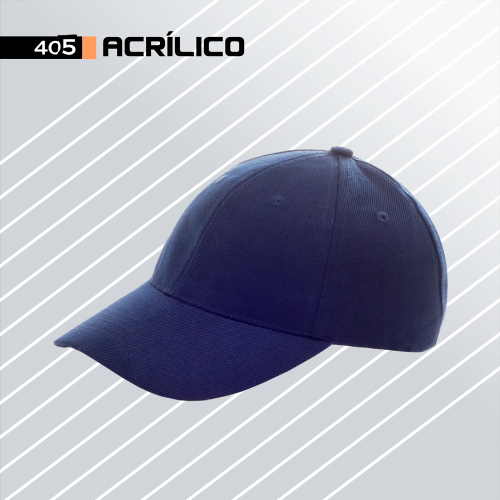 D000405, Gorra ACRÍLICO 5 de 5 gajos con ajuste de velcro. Ojillos bordados.