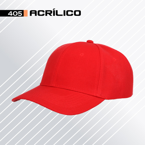 D000405, Gorra ACRÍLICO 5 de 5 gajos con ajuste de velcro. Ojillos bordados.