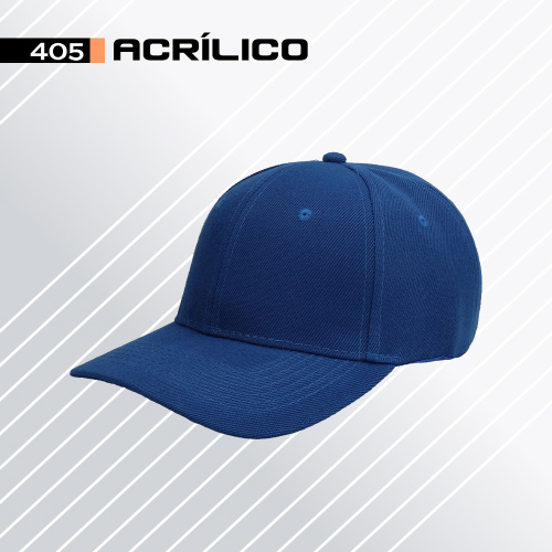 D000405, Gorra ACRÍLICO 5 de 5 gajos con ajuste de velcro. Ojillos bordados.