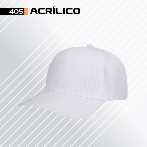 D000405, Gorra ACRÍLICO 5 de 5 gajos con ajuste de velcro. Ojillos bordados.