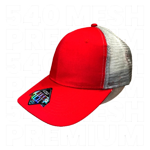 D000540, Gorra Mesh Premium. Malla premium. 100% poliéster. Ajuste plastificado. Botón forrado. visera pre-curveada. 6 gajos.