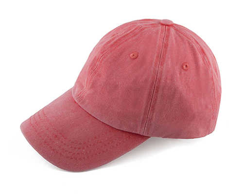 D000300, Gorra DESLAVADA GABARDINA. 6 Gajos. Ojillos bordados. Botón Forrado. Deslavada pigmentada. Ajuste velcro