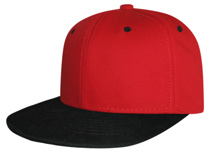 M003-VISERA PLANA, GORRA DE ALGODON, 6 GAJOS, VISERA PLANA, BROCHE DE PLASTICO