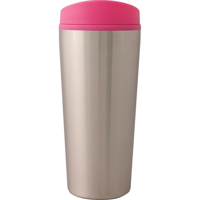 vas-bca, Vaso Bistro Candy Acero. Vaso Térmico de acero Inoxidable 500 ml. Ahora con tapas de diferentes colores, e interior de plástico en combinación con la tapa. Cierre a presión y boquilla de seguridad. Se entrega en caja de cartón individual. Lavar antes de usar.