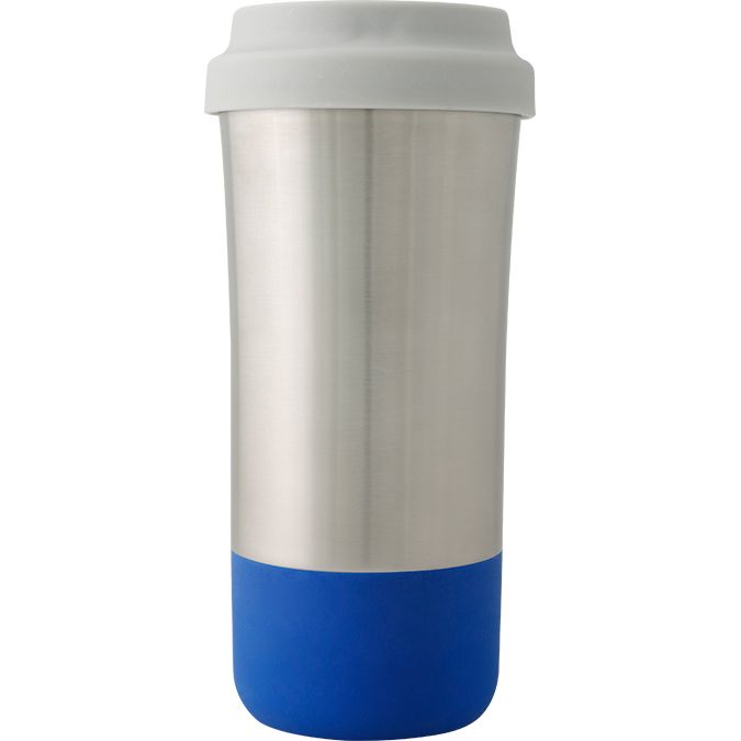 vas-fun, Vaso térmico de acero inoxidable e interior plástico de 500 ml. Base de silicón hipoalergénico (colores varios). Tapa con cierre de Rosca y boquilla de seguridad. Se entrega en caja de cartón individual. Lavar antes de usar.