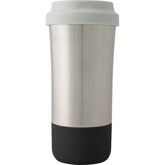 vas-fun, Vaso térmico de acero inoxidable e interior plástico de 500 ml. Base de silicón hipoalergénico (colores varios). Tapa con cierre de Rosca y boquilla de seguridad. Se entrega en caja de cartón individual. Lavar antes de usar.