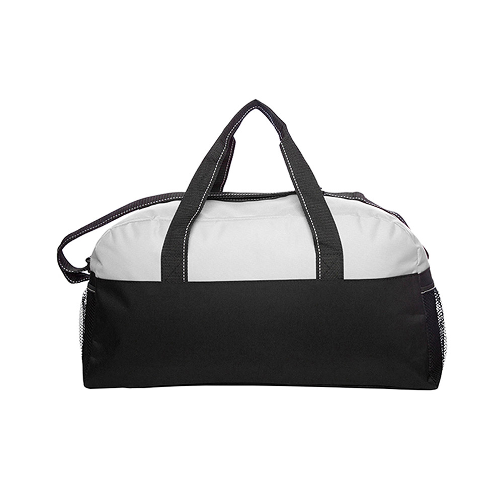 C510, Bolso Deportivo BEPT. Capacidad 23 litros aprox. Polyester 300d. Bolso con bolsillos de redes en los laterales. Dos manijas, correa y cierre principal con vivos blancos.