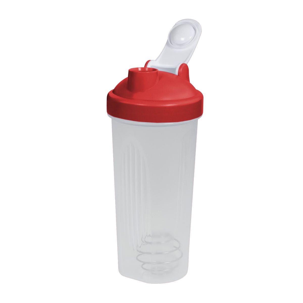 ANF 080, Cilindro SHAKER BOLT. Cilindro shaker con agitador. Tapa de plástico con sistema de rosca que incluye boquilla con sobretapa push. Es un accesorio versátil y práctico para la preparación de batidos y bebidas saludables, su cuerpo graduado en mililitros y onzas, permite medir con precisión los ingredientes para lograr la mezcla perfecta. El agitador de acero inoxidable garantiza una mezcla efectiva y homogénea, facilitando la creación de batidos suaves y cremosos.