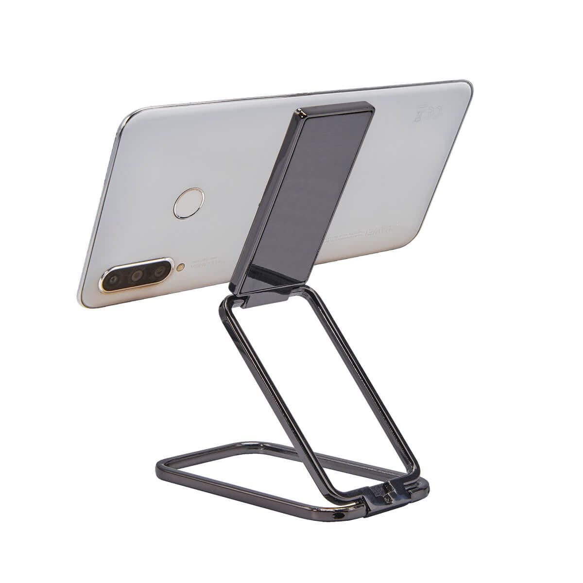 CEL 063, SOPORTE MAAT. Soporte adherible para smartphone o tablet. Diseño plegable para ajustar en diferentes posiciones, dos brazos ajustables para proporcionar más ángulos de visión y rotación de 360° en la base.