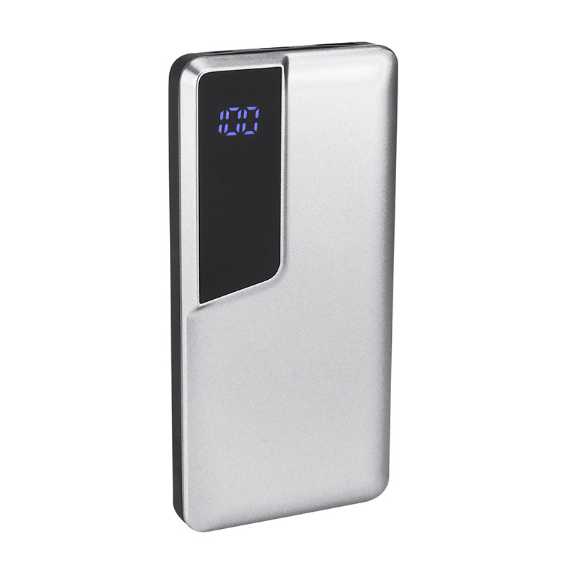 CRG 029, POWER BANK BRESLAVIA. Batería auxiliar para smartphone, capacidad 10,000 mAh. Cuenta con una salida USB, entrada micro USB y tipo C. Display para mostrar el nivel de batería. Incluye cable cargador compatible con USB y micro USB.