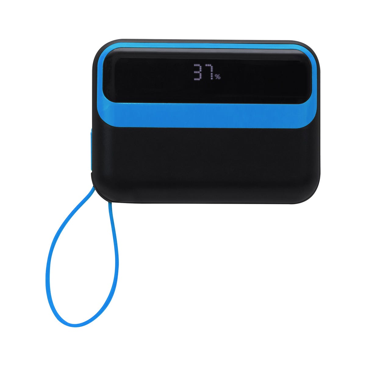 CRG 059, Power Bank VATIO. Batería auxiliar de carga rápida para smartphone, capacidad 9,000 mAh. Contiene 1 puerto de entrada tipo C para carga de la batería y 2 puertos de salida, USB y tipo C para carga de dispositivos. Adicional 2 cables integrados, lightning (8 pines) y tipo C. Su pantalla frontal te permite visualizar el nivel de batería disponible. Incluye cable con conector tipo C y caja individual.