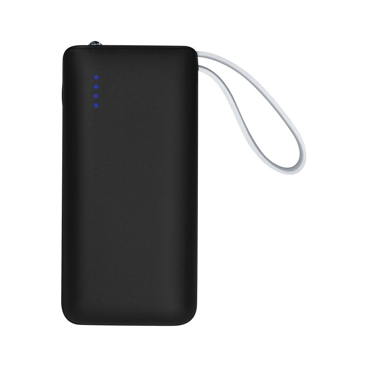 CRG 063, Power Bank IKTRON. Batería auxiliar de para smartphone, capacidad 5,000 mAh. Contiene 1 puerto de entrada tipo C para carga de la batería y 1 puerto de salida USB para carga de dispositivos. Adicional 1 cable integrado tipo C. Incluye lámpara con luz LED, display indicador de carga, cable con conector tipo C y caja individual.