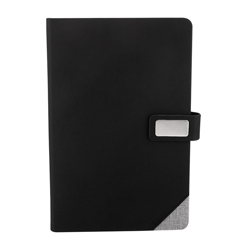 HL 2150, LIBRETA BORYSPIL. Libreta con 80 hojas de raya. Incluye elástico para Bolígrafo, broche imantado para cerrar y placa para grabado.