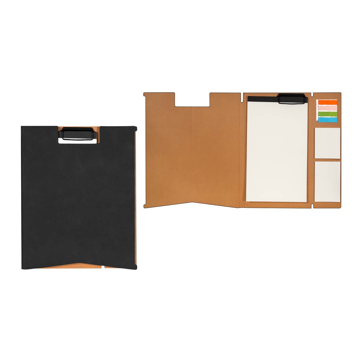 HL 703, Planeador ANTZUA. Carpeta planeador con cubierta rígida. Sus hojas blancas ofrecen un lienzo para dibujar, esbozar y escribir. Su diseño plegable la convierte en un práctico soporte para tablet o smartphone. En su interior, cuenta con un block de 40 hojas, dos blocks de 50 notas adhesivas y 4 colores diferentes de banderines, cada uno con 25 piezas. Su clip metálico mantiene el block en su lugar y te permitirá reusarla, una vez que se agoten sus hojas.