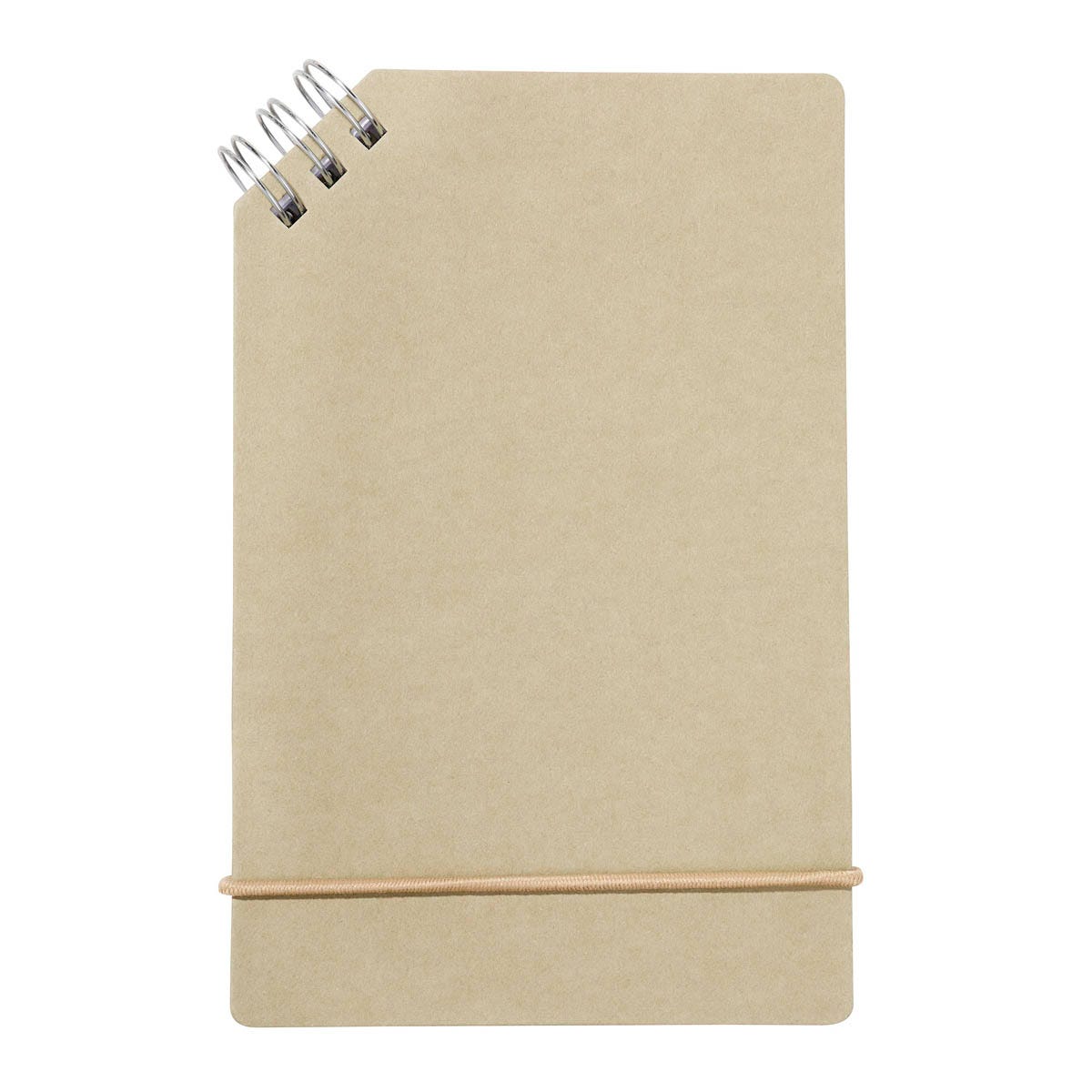 HL 9054, Libreta CARROLL. Libreta de Bolsillo ecológica con 70 hojas a rayas. Cubierta de cartón. Incluye espiral metálico y elástico para cerrar. Esta libreta no solo es amigable con el medio ambiente, si no que también destaca su estilo distintivo. El mini espiral cruzado le aporta un toque de diseño único, añadiendo un toque de originalidad a tus notas.