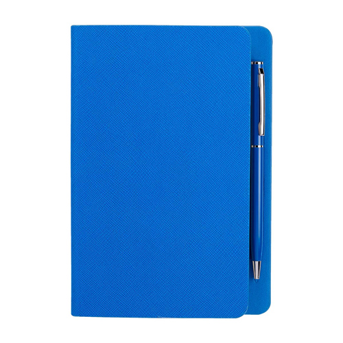 HL 9055, LIBRETA FUNEE. Libreta con 80 Hojas de raya. Contracubierta con espacio imantado para Bolígrafo. Incluye Bolígrafo metálico.