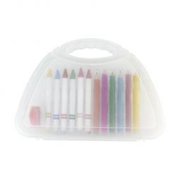 KIT INF 100, KIT ESCOLAR DRAWING. Incluye sacapuntas, 6 crayones y 6 colores.