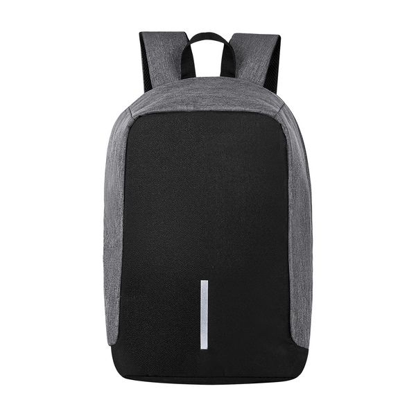 SIN 195, MOCHILA KONGUR. Mochila antirrobo. Bolsa principal con cierre oculto. Incluye compartimento para laptop y dos bolsas internas. Línea reflejante al frente. Tirantes y parte trasera acolchonados. )