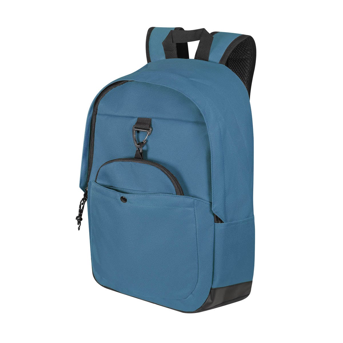 SIN 541, Mochila DOKU. Mochila escolar. Incluye bolsa de viaje desmontable. Su compartimento principal cuenta con un separador especial para laptop de hasta 15 pulgadas. Al frente incluye un bolsillo medio de botón, este bolsillo te permite llevar objetos pequeños o incluso guardar la bolsita de viaje. Agrega a sus costados bolsillos laterales para llevar una botella de agua o algún paraguas. La base de la mochila esta fabricada con material curpiel que la hace resistente y agrega un toque de diseño. La parte de atrás incluye cojín ergonómico para más comodidad. Su accesorio adicional incluye compartimento principal con cierre y bolsillo frontal de velcro; además agrega un bolsillo posterior para guardar el asa y llevarla junto con la mochila, o si lo prefie