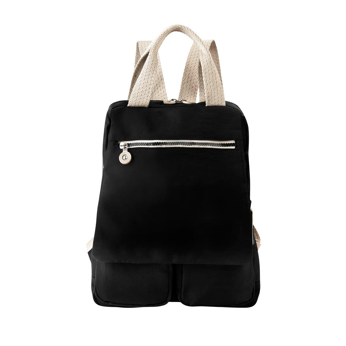 SIN 561, Mochila LEYDI. Mochila estilo casual de tamaño compacto. Su compartimento principal incluye un espacio para llevar una laptop de hasta 13pulgadas y un bolsillo con cierre para objetos de valor. Su solapa frontal se mantiene cerrada gracias a sus broches magneticos y un bolsillo frontal con cierre. Adicional, dos bolsillos frontales con cierre para mayor organización. Asas de algodón para llevarlas como bolso o bien, ajustar las asas de hombro a tu gusto.