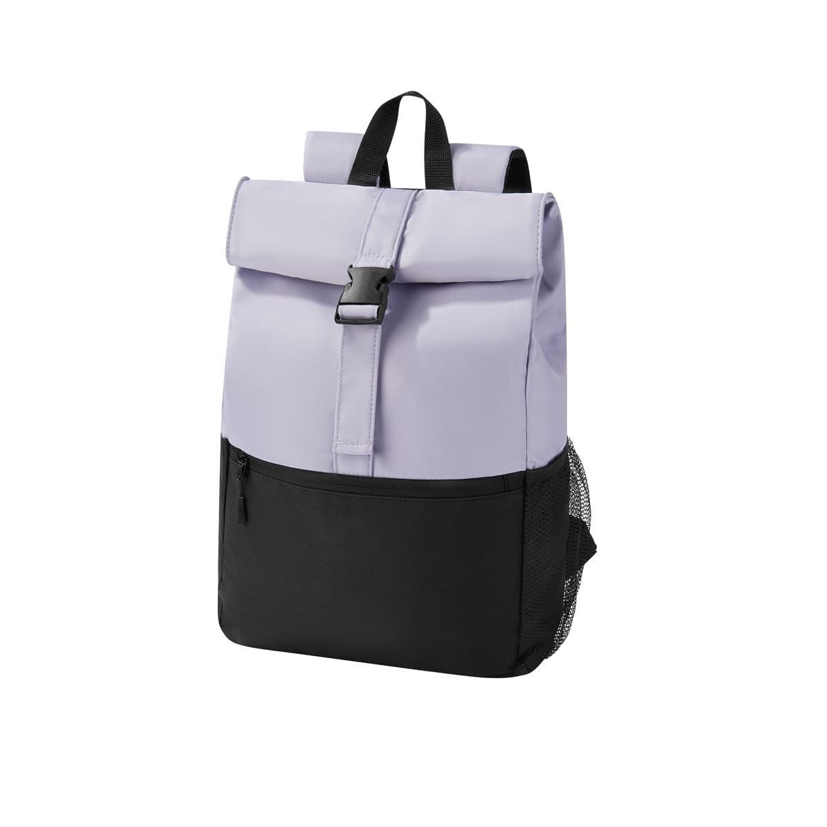 SIN 886, MOCHILA SANYA. Mochila promocional bitono con bolsa principal con cerrado de broche. Interior con compartimento para laptop de 16