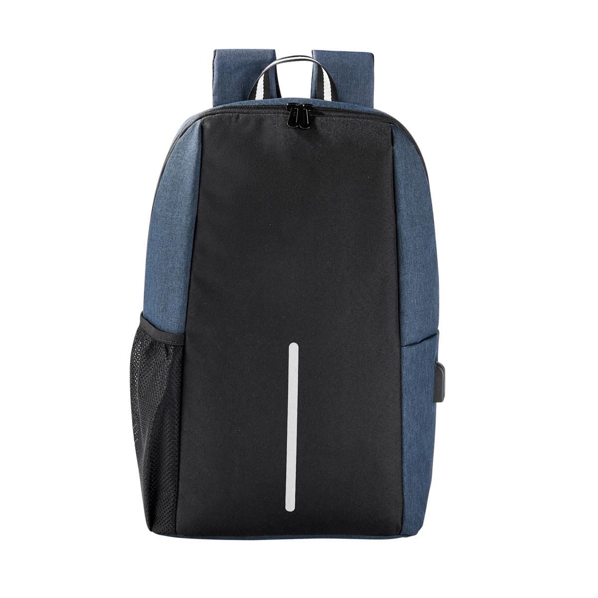 SIN 887, MOCHILA LIGNE. Mochila promocional con salida USB. se requiere conectar a batería portátil) para cargar smartphone. Compartimento principal para laptop de 16