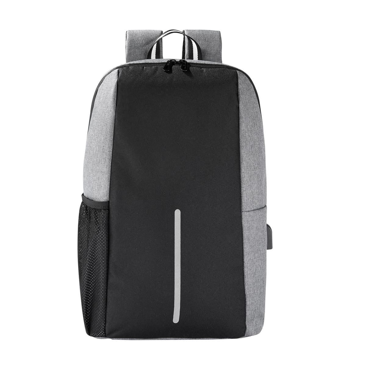 SIN 887, MOCHILA LIGNE. Mochila promocional con salida USB. se requiere conectar a batería portátil) para cargar smartphone. Compartimento principal para laptop de 16