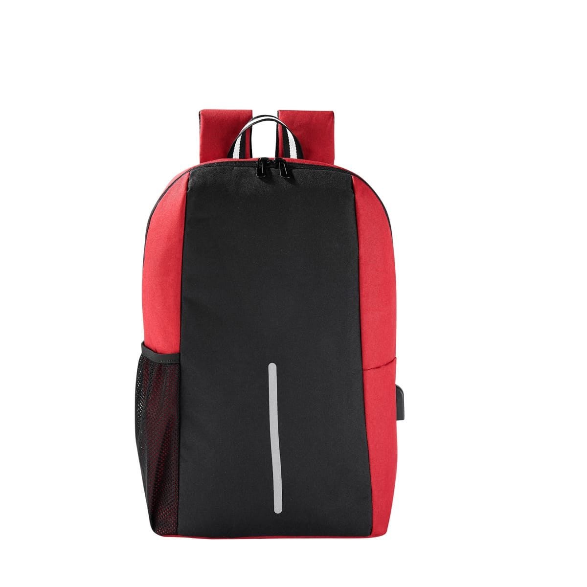 SIN 887, MOCHILA LIGNE. Mochila promocional con salida USB. se requiere conectar a batería portátil) para cargar smartphone. Compartimento principal para laptop de 16