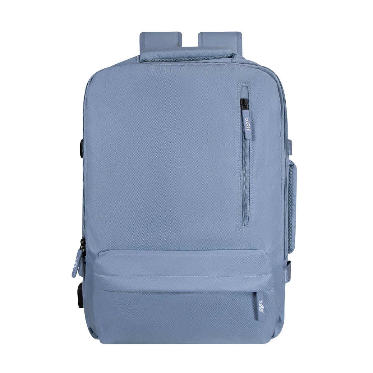 SIN 920, Mochila REIZIGER. Mochila con amplios espacios diseñados para todas tus pertenencias personales. Esta mochila cuenta con un compartimento acolchado para laptop y su capacidad de almacenamiento se expande fácilmente para adaptarse a tus necesidades. Equipada con una agarradera superior y lateral lo que te ofrece trasladarla de manera versátil. Las asas acolchadas para llevar en la espalda garantizan comodidad durante todo el día, mientras que la conveniente salida USB te permite cargar tu dispositivo móvil sobre la marcha. Además, la banda en la parte posterior facilita su transporte en trolley.