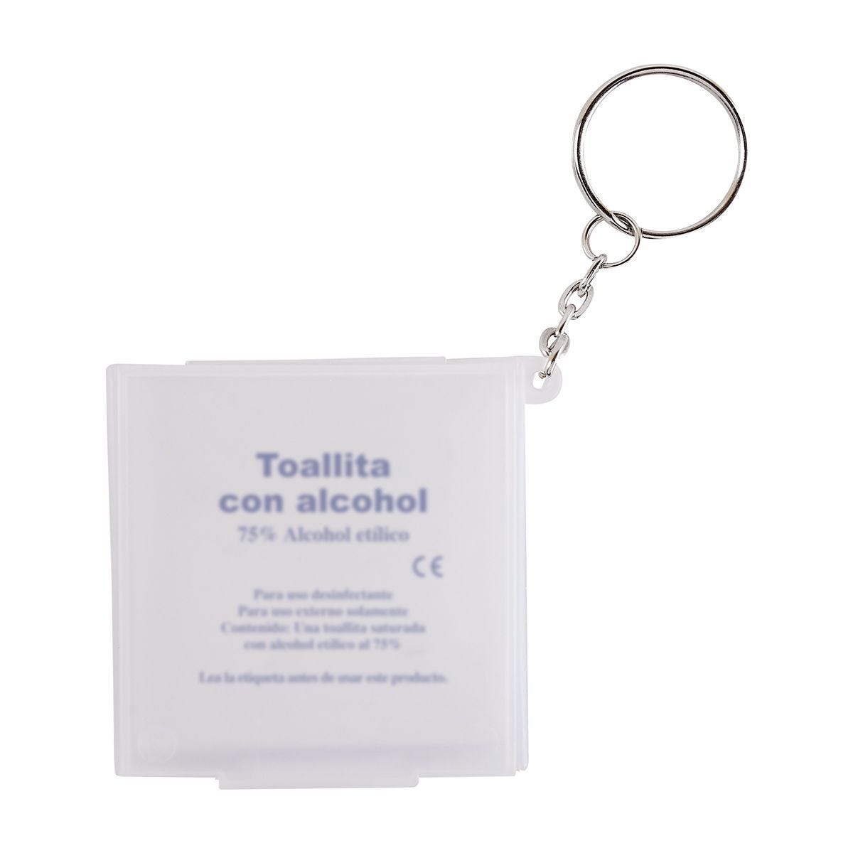 SLD 052, ESTUCHE-LLAVERO CON PADS DE ALCOHOL. Llavero dispensador de toallitas de alcohol con 10 toallitas con Alcohol al 75%.