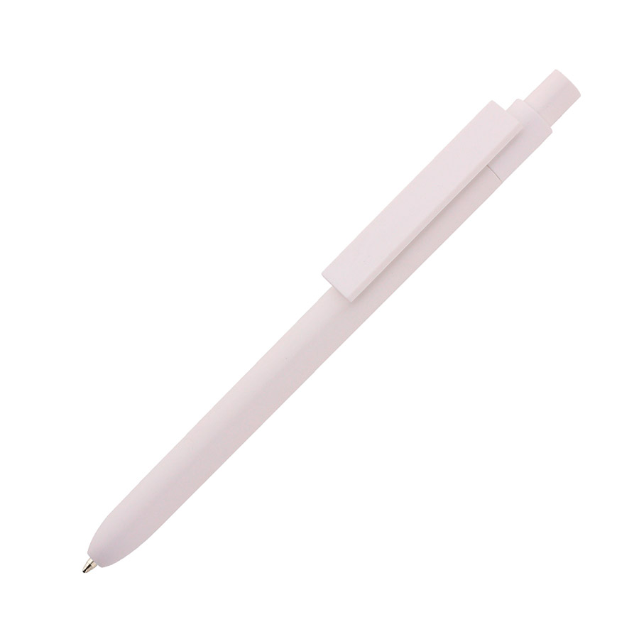 BL-146, BOLIGRAFO RETRACTIL FABRICADO EN MATERIAL ANTI BACTERIAL TINTA NEGRA, COLOR BLANCO