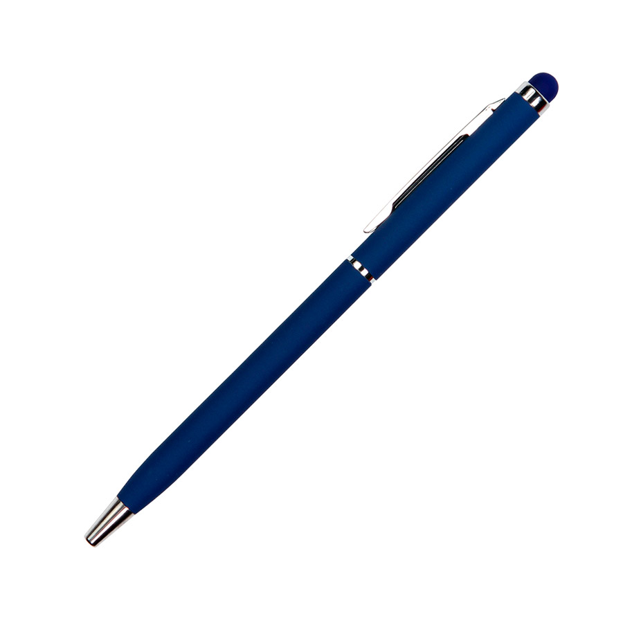 BL-175, Bolígrafo con barril de aluminio, clip metálico, punta plástica, con touch en la parte superior. Tinta de escritura azul.