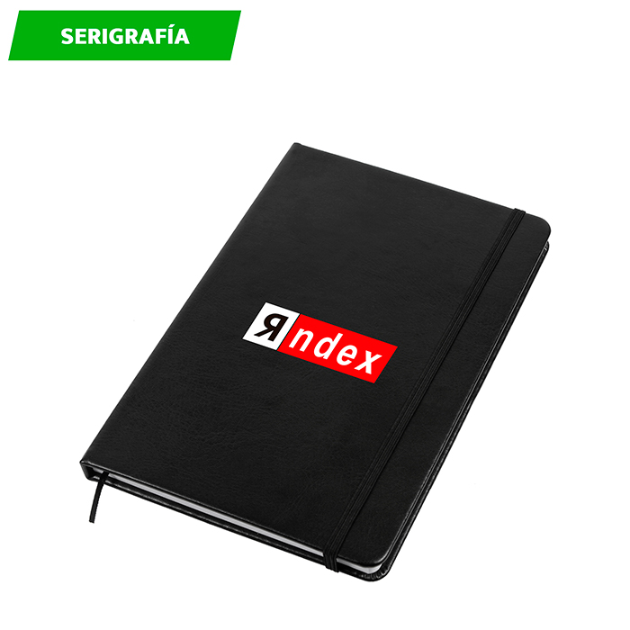 LB-045, LIBRETA CON PASTA DE CURPIEL CON ALMA PLATA PARA GRABADO LASER CON 80 HOJAS, COLOR NEGRA