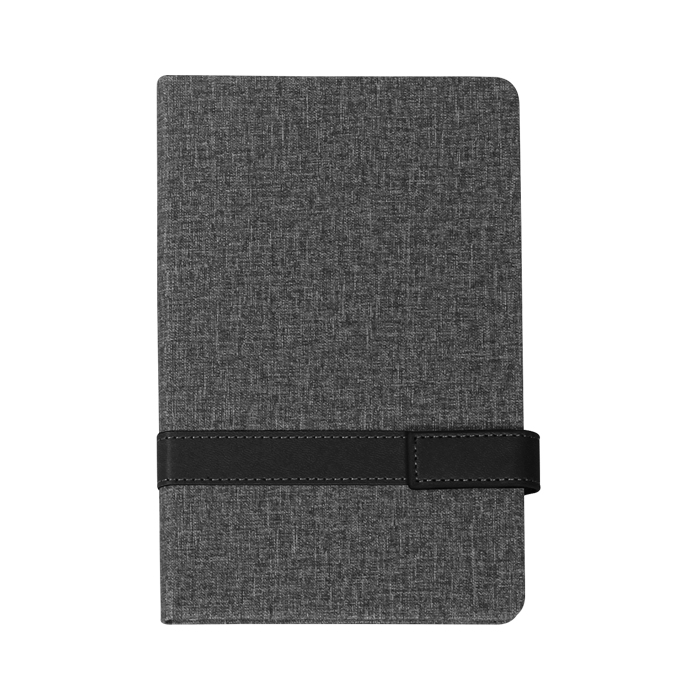 LB-050, Libreta fabricada en curpiel con porta pluma y 80 hojas de raya, tamaño a5.