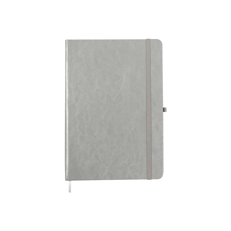 LB-088, Libreta Sasso. Libreta fabricada en cuero sintético (PU) reciclado, resorte sujetador de pastas, separador de hojas, tamaño A5, 96 hojas y un peso de 70 gramos.