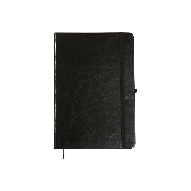 LB-088, Libreta Sasso. Libreta fabricada en cuero sintético (PU) reciclado, resorte sujetador de pastas, separador de hojas, tamaño A5, 96 hojas y un peso de 70 gramos.