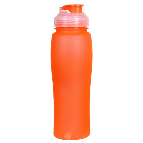 TE-040, Cilindro fabricado en pctg con rubber coatting y popote de silicon, capacidad de 750 ml, colores: azul, naranja, rosa y verde