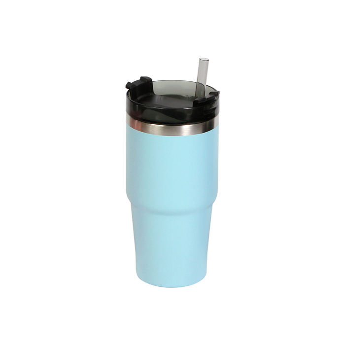 TE-136, Vaso de acero inoxidable doble pared con tapa y popote de plástico, fabricado en materiales de grado alimenticio, mantiene bebidas frías o calientes por un largo tiempo. No usar en microondas, capacidad de 600 ml. Incluye caja de cartón individual.