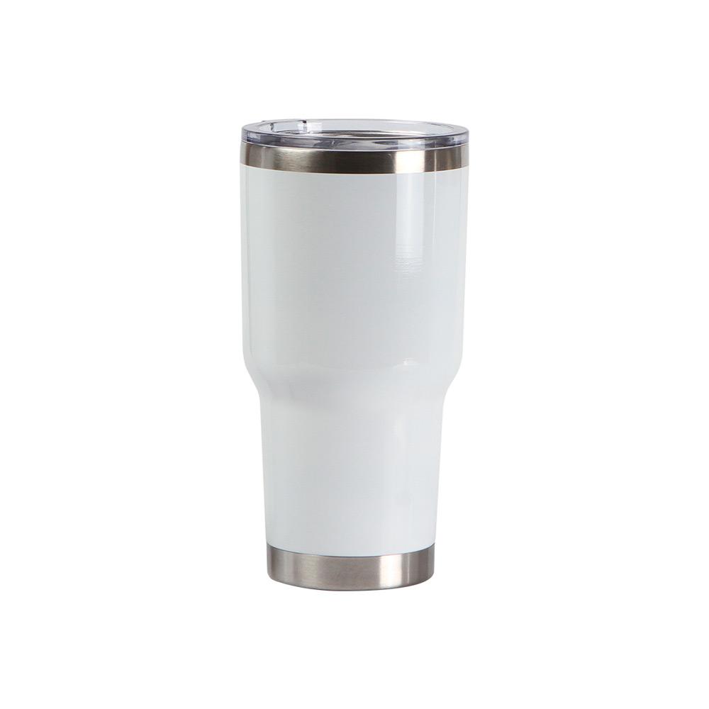 TE-148, Vaso térmico doble pared de acero inoxidable con tapa de plástico, con acabado para sublimación. Fabricado en materiales de grado alimenticio, mantiene bebidas frías o calientes por un largo tiempo. No usar en microondas. Capacidad 850 ml. Incluye caja de cartón individual.