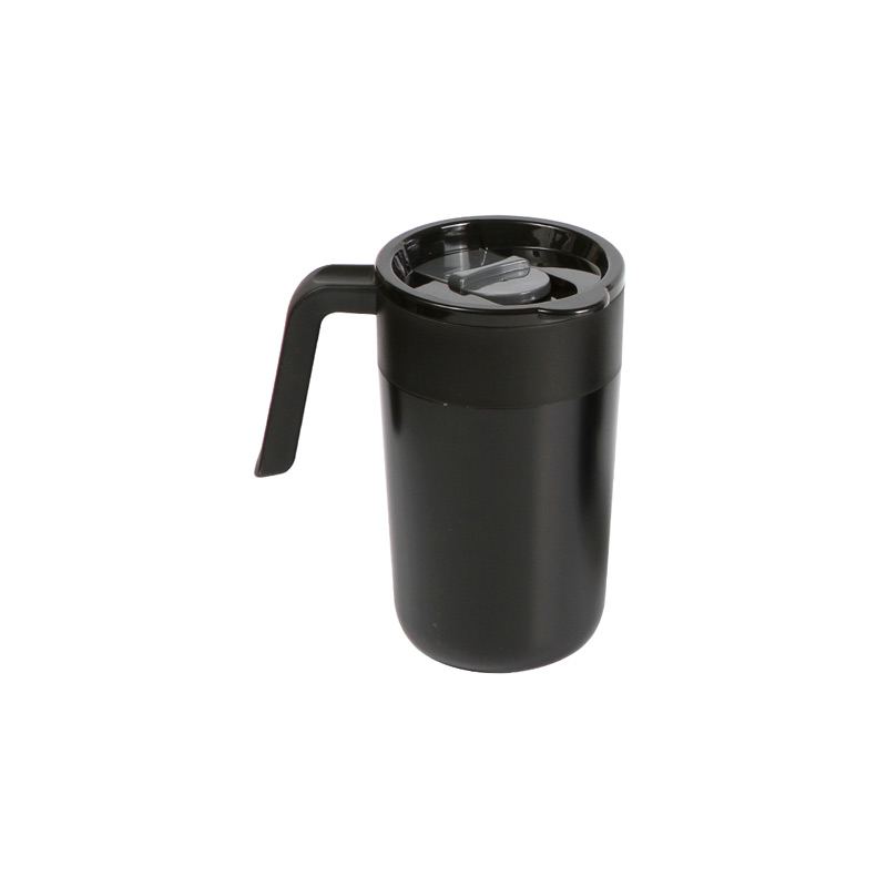 TE-188, Taza para café, fabricado en acero inoxidable, con asa y tapa fabricadas en plástico. Capacidad de 400 ml. (14 onzas). Su diseño resistente la convierten en una opción ideal para llevar tu café contigo. Está fabricado en materiales de grado alimenticio y el acero inoxidable permite mantener la temperatura de tus por más tiempo. No usar en microondas. Incluye caja individual.