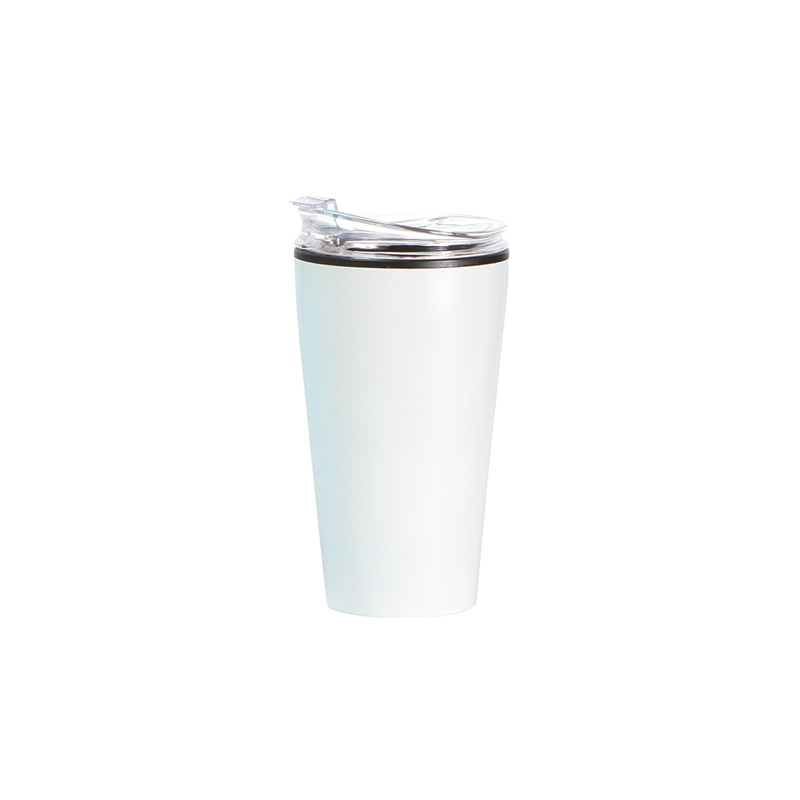 TE-193, Vaso térmico con exterior de acero inoxidable 201 e interior en plástico resistente con tapa transparente. Capacidad de 470 ml.Fabricado con materiales de grado alimenticio, la doble pared de plástico y acero inoxidable ayudan a mantener la temperatura de las bebidas por más tiempo.