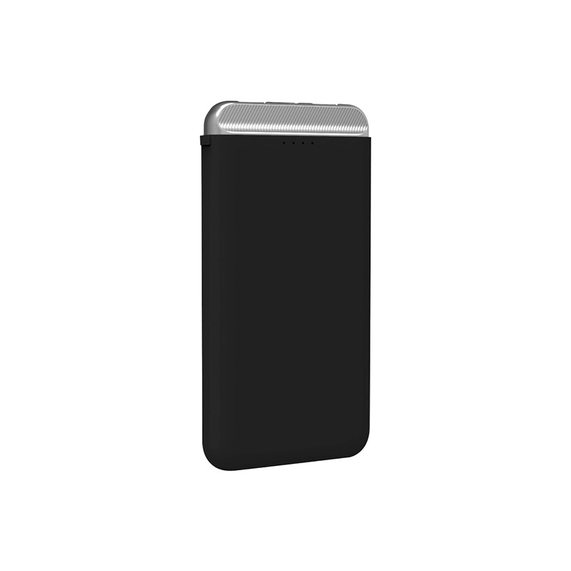 TH-091, POWER BANK FABRICADA EN ABS, CON ACABADO TIPO RUBBER, CAPACIDAD 10000 mAh. COLOR NEGRO