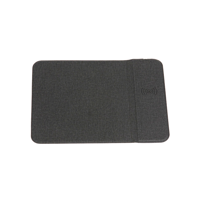 TH-142, MOUSE PAD CON CARGADOR INALAMBRICO, CARGA A TRAVES DE CABLE USB COLOR GRIS