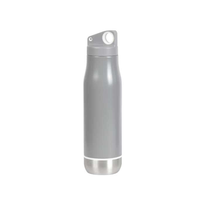 TH-161, Botella de acero inoxidable doble pared con tapa de rosca y compartimento con audífonos, bluetooth en la parte inferior, fabricado en materiales de grado alimenticio, mantiene bebidas calientes por un largo tiempo, no usar en microondas. Capacidad de 540 ml. Incluye caja de cartón individual.