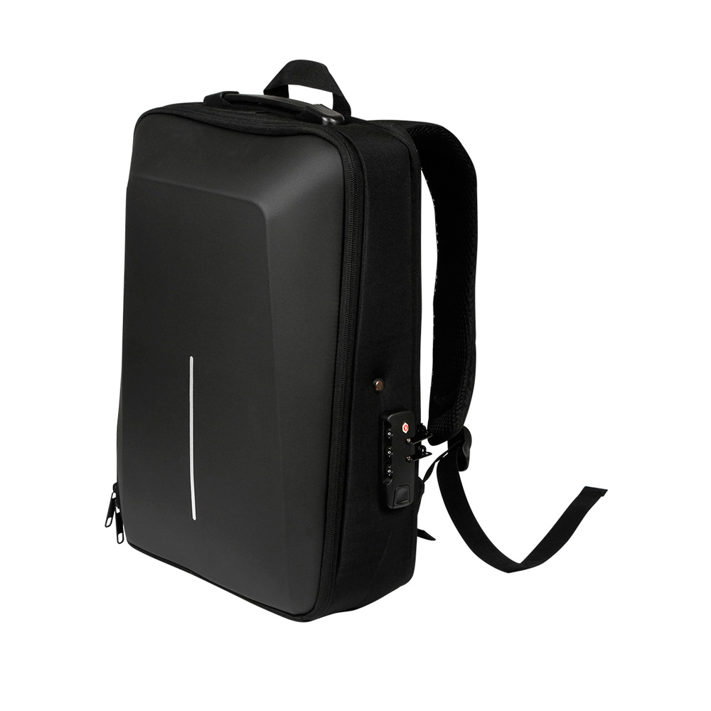 TX-123, MOCHILA EJECUTIVA FABRICADA EN POLIESTER, CON COMPARTIMENTOS PARA LAPTOP Y EQUIPAJE.