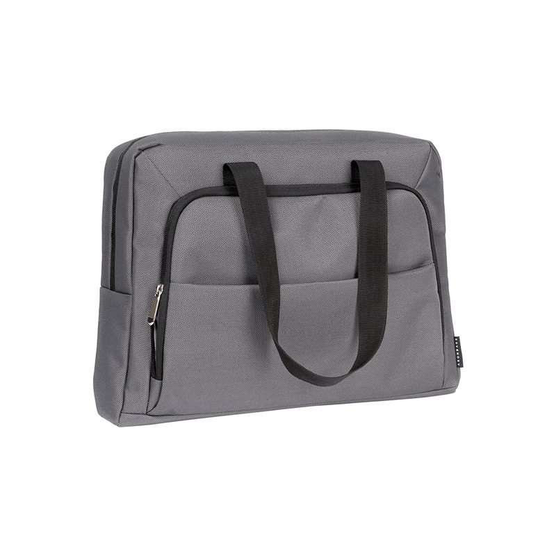 TX-279, Portafolio Caála. Portafolio para laptop fabricada en poliéster, con relleno de espuma de PE. Incluye compartimento principal, secundario, además de bolsillo para documentos y dos asas.