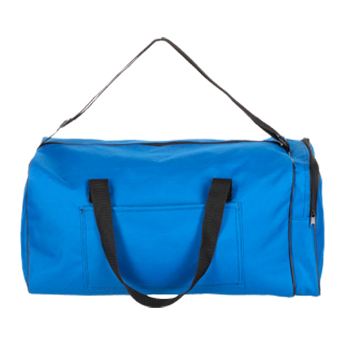 BL-129, Maleta deportiva de 1 compartimento con bolsa frontal, bolsa lateral de cierre, asas, fuelle de 27 cm y correa ajustable.