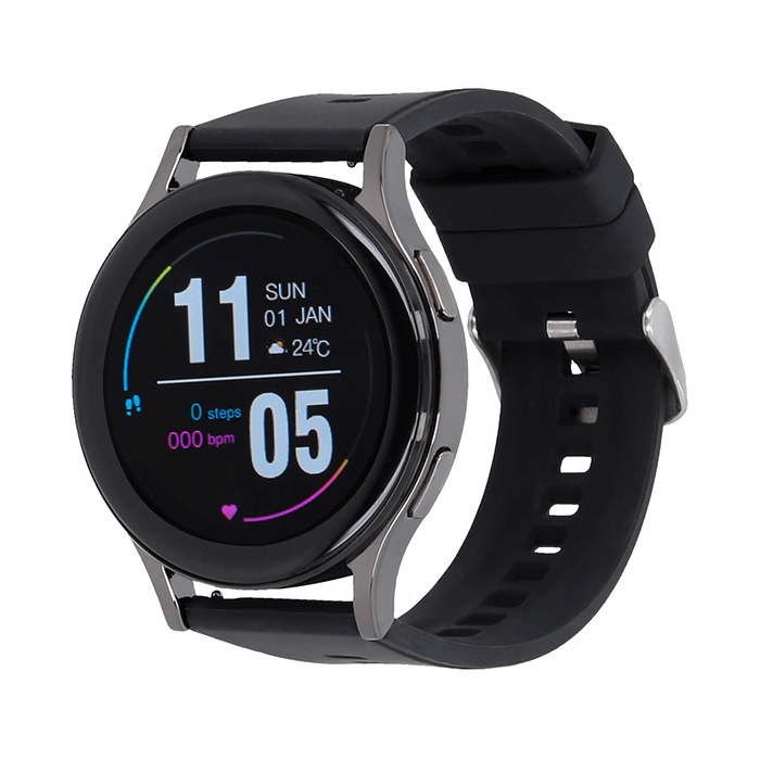 SO 143, ZEIT. Smartwatch multifuncional, cuenta con más de 20 funciones entre las que destacan, llamadas de entrada y salida, notificaciones de redes sociales, sms, sensor deportivo, frecuencia cardiaca, presión arterial y oxígeno. Incluye cable de carga.